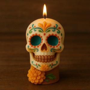 Molde para vela "Craneo Catrín"