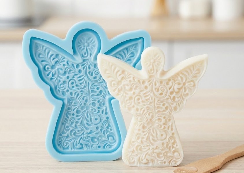 Molde de silicón Ángel Celestial Floral - foto 2 | DiseñoMolde