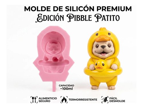 Molde de silicón Pibble Patito | DiseñoMolde