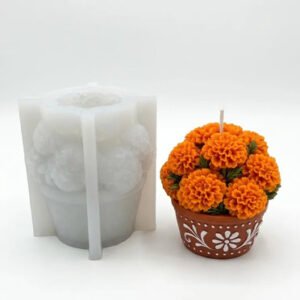 Molde de silicón Maceta de Cempasúchil | DiseñoMolde