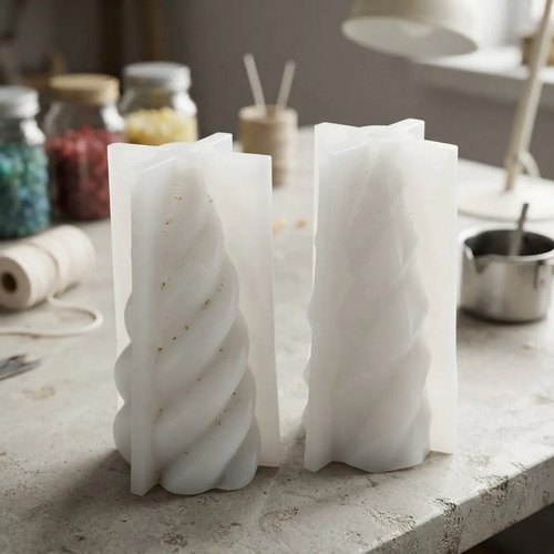 Molde de silicón pino navideño para velas