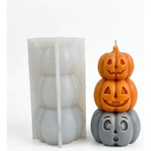 Molde de silicón Torre de 3 Calabazas 3D | DiseñoMolde